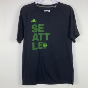 Adidas Mens Small Short Sleeve Seattle T-Shirt
